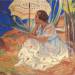 Young woman with Umbrella at St Maxime